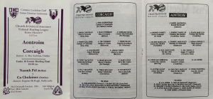 Antrim and Cork teams from Division 1 of the 1994/95 National Hurling League