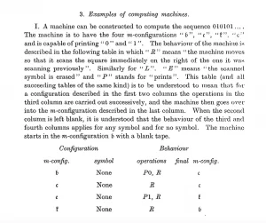 Extract from Page 233 of Published Turing Paper in 1936