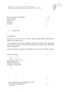 Letter from Minister Coveney