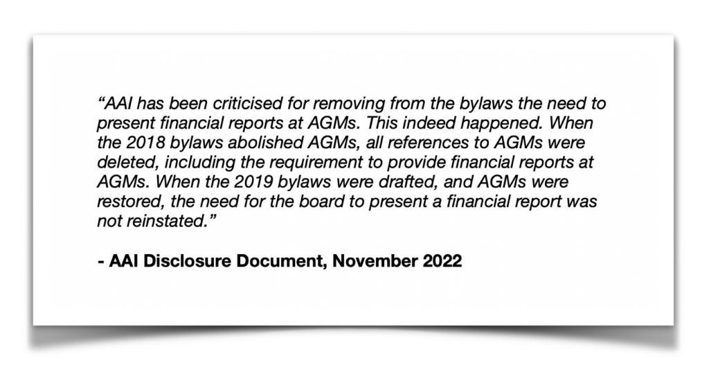 Extract from AAI Disclosure Document