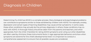 Diagnosing ADHD in children