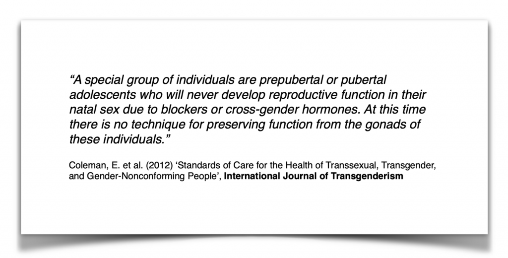 Quote from International Journal of Transgenderism